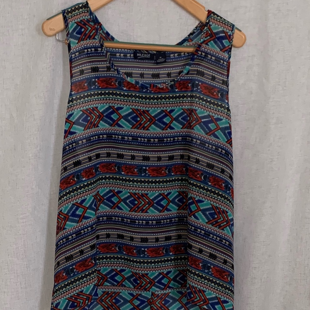 Mileage multi-colored tank top size 3x
